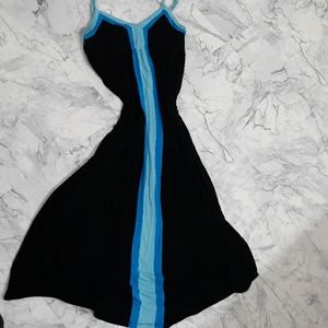 INC flowing summer color block maxi